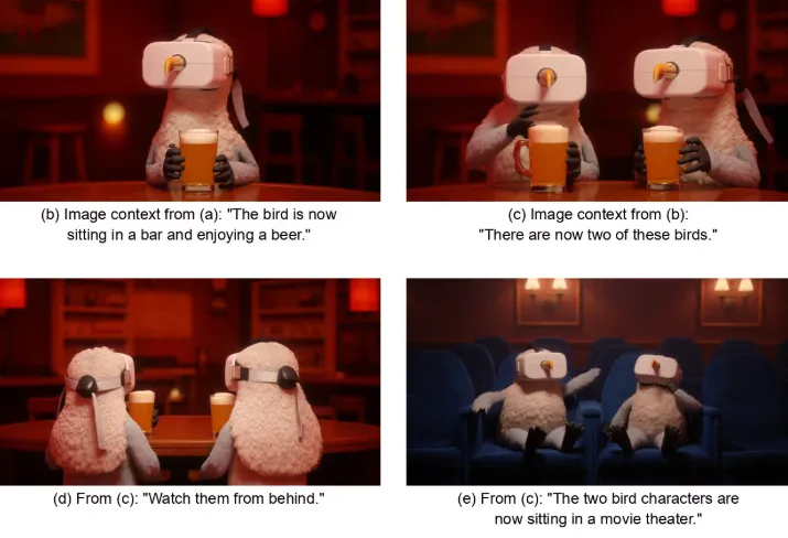 birds in a bar drinking beer and then going to the cinema