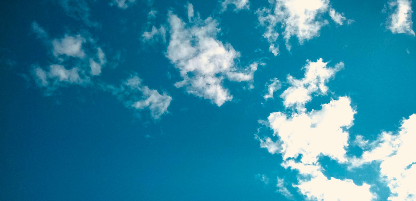 Blue sky with white clouds