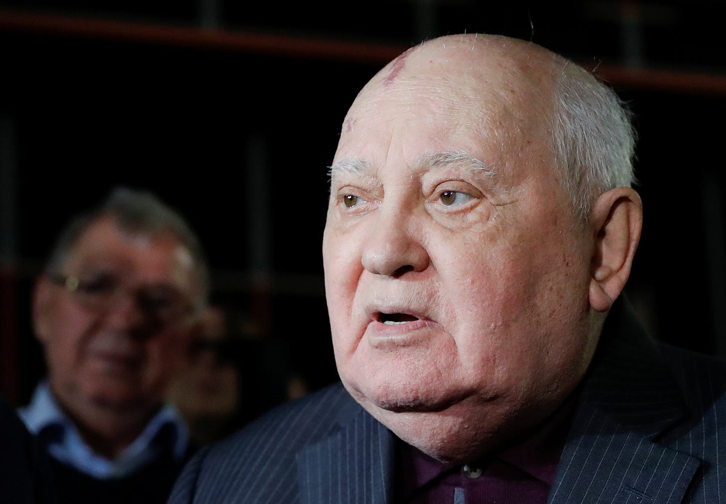 Former Soviet President Gorbachev attends the premiere of the documentary film "Meeting Gorbachev" in Moscow