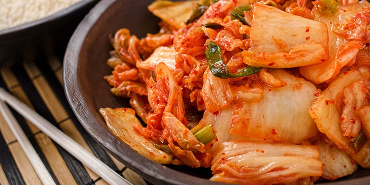 Kimchi in a bowl