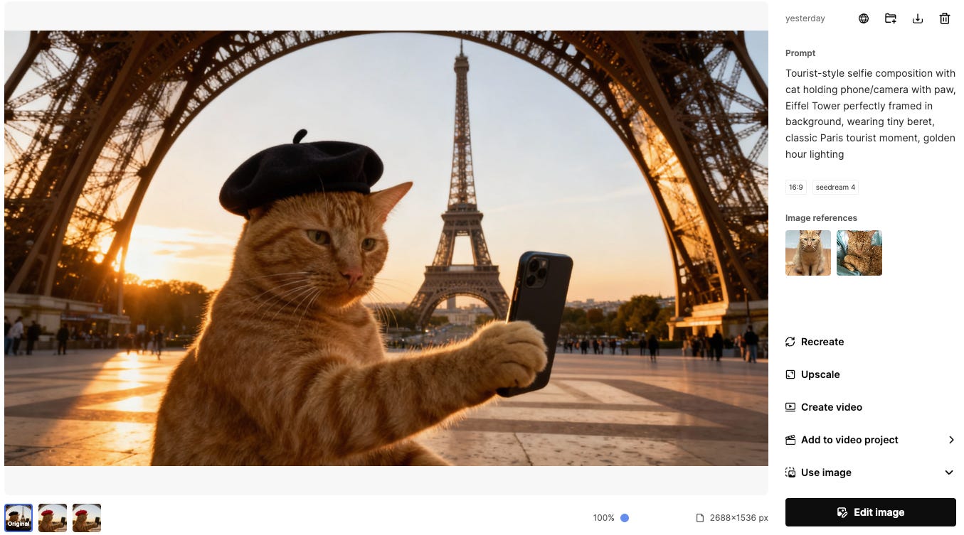 Screenshot of image editing in Freepik
