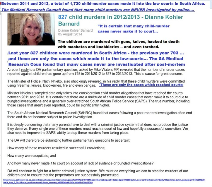 ChildMurdersInSouthAfricaSoaringWithHorrificCrueltyDianaKohlBarnard ChildMurdersInSouthAfricaSoaringWithHorrificCrueltyDianaKohlBarnard