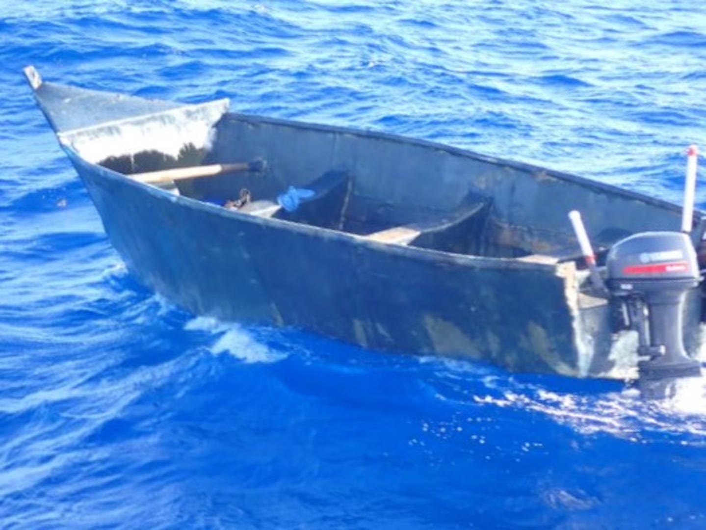 The US Coast Guard rescued 21 illegal aliens crammed aboard this small boat off Puerto Rico, and arrested another man wanted by Puerto Rican authorities on Sunday, April 19, 2026.