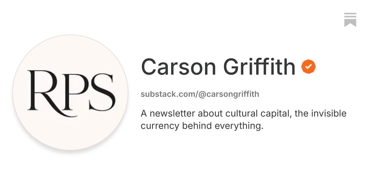 Carson Griffith | Substack