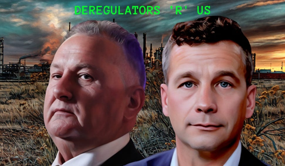 Shane Jones and David Seymour enthusiastically overseeing the degradation of the natural environment for profit.