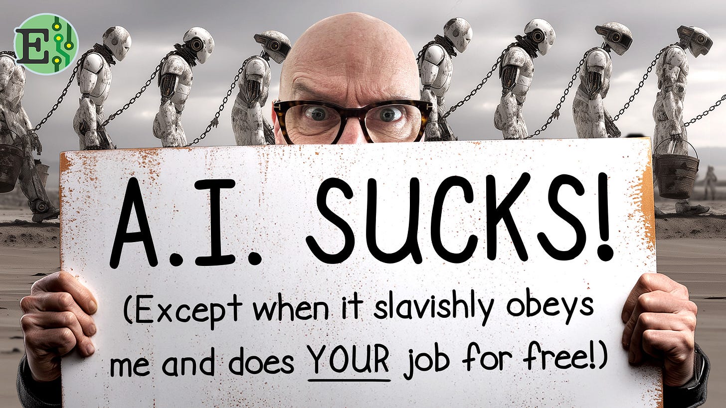 A.I. Sucks! (Except when it slavishly obeys me and does YOUR job for free!)