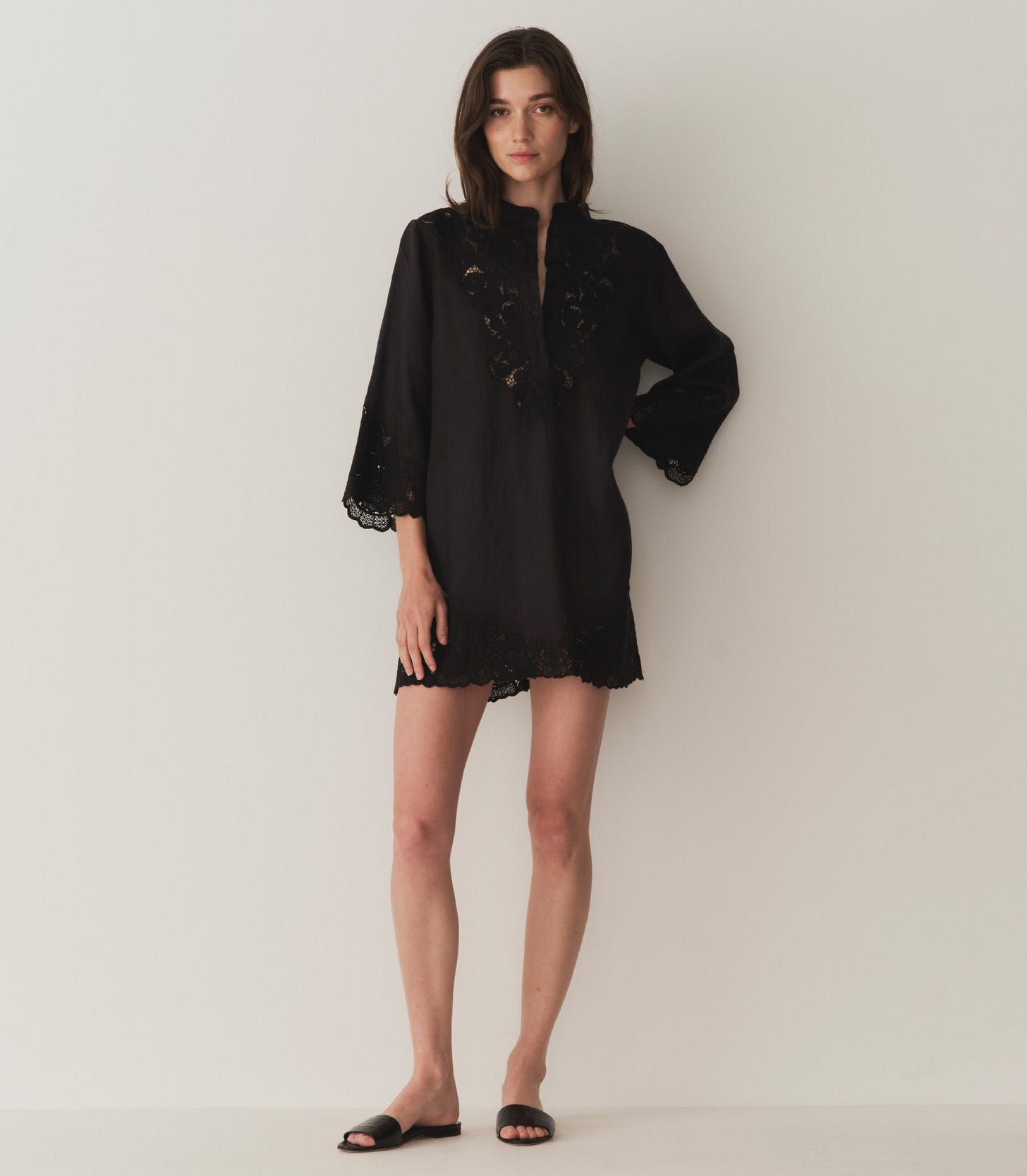 ROCHELLE DRESS -- BLACK view 1