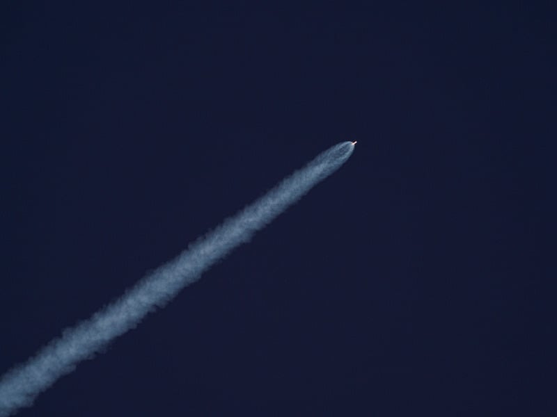 Rocket Launching Leaving Trail of Smoke Rocket Launching Leaving Trail of Smoke