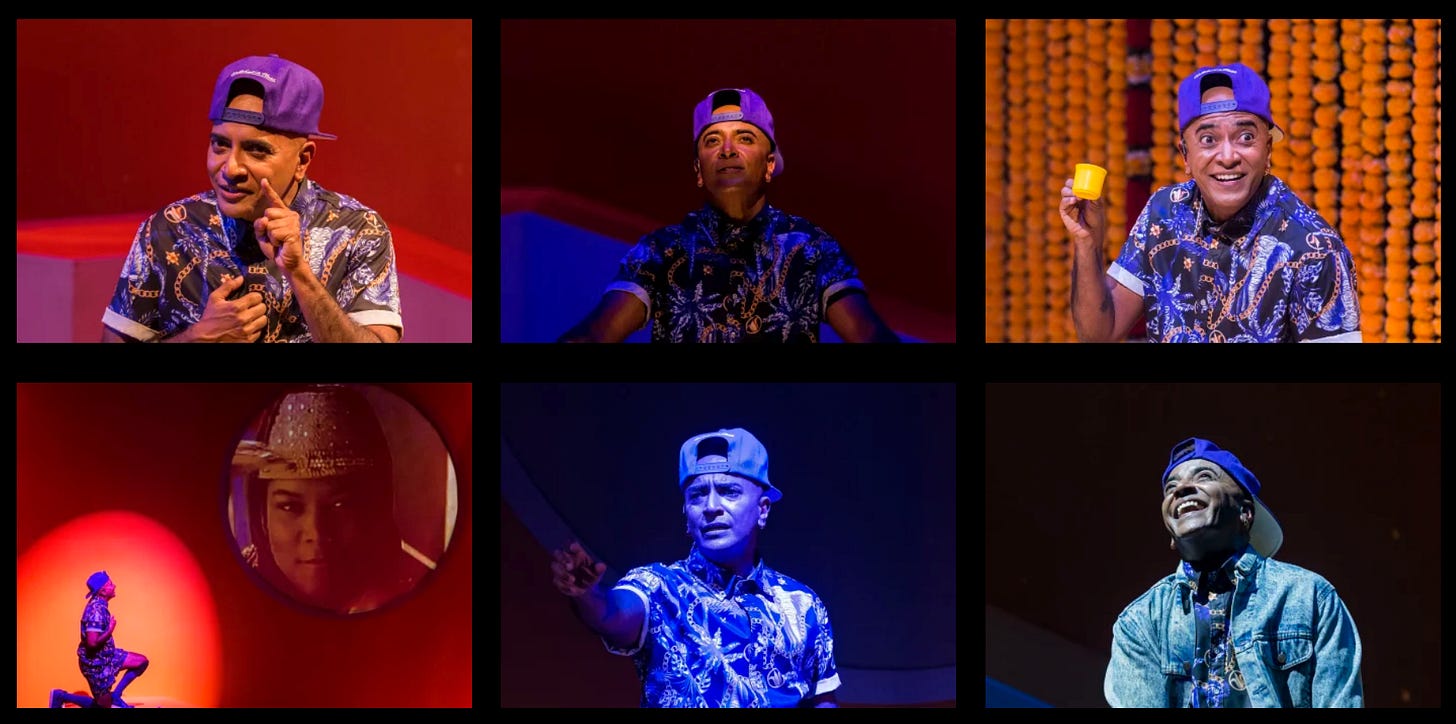 Close-up photos of D'Lo performing To T or Not To T"