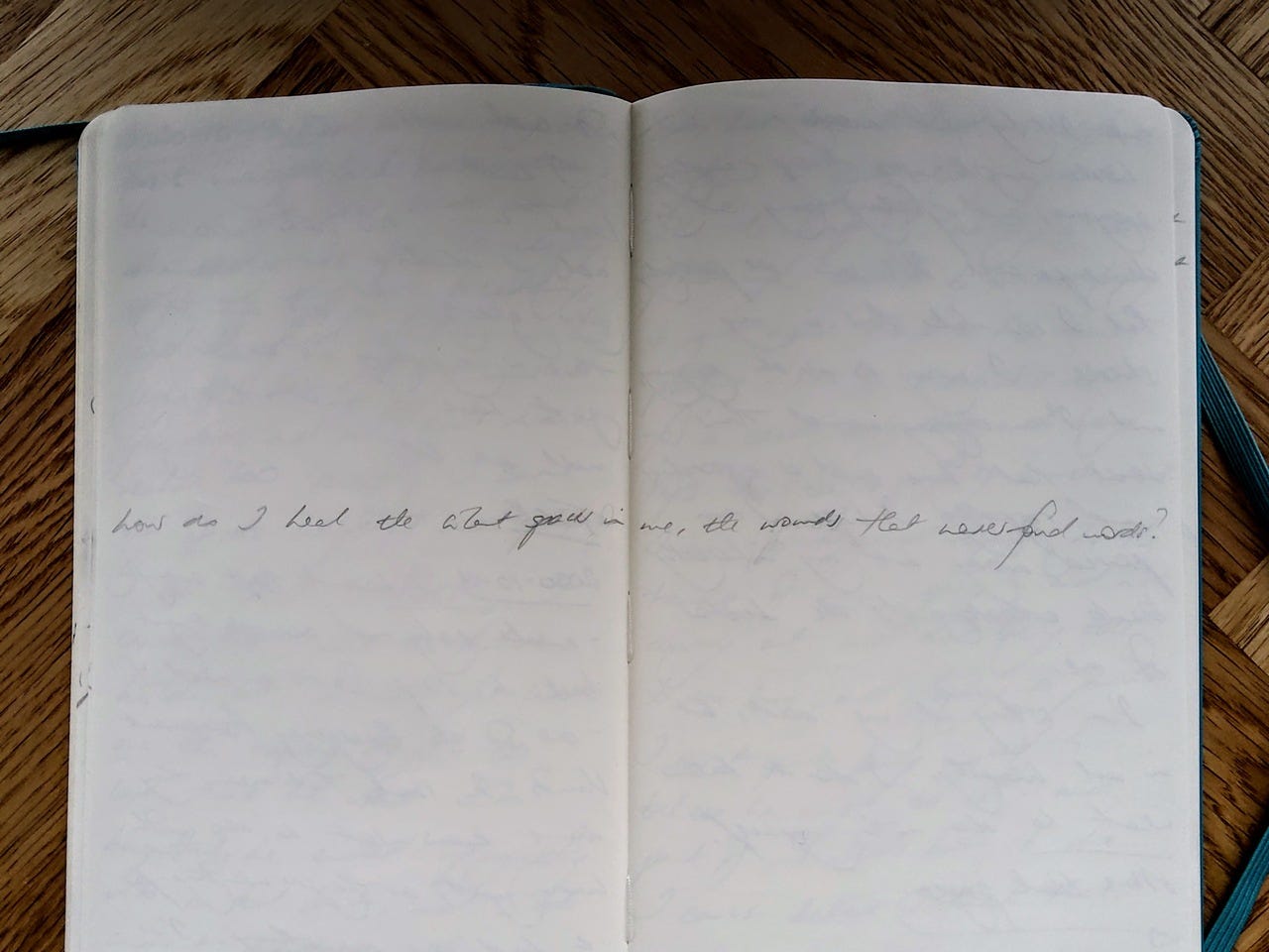 Journal extract: "how do I heal the silent space in me, the wounds that never found words?"