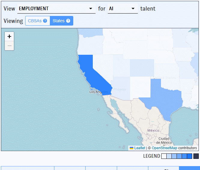 Animated screenshot of PATHWISE displaying Associate degrees in education levels dropdown