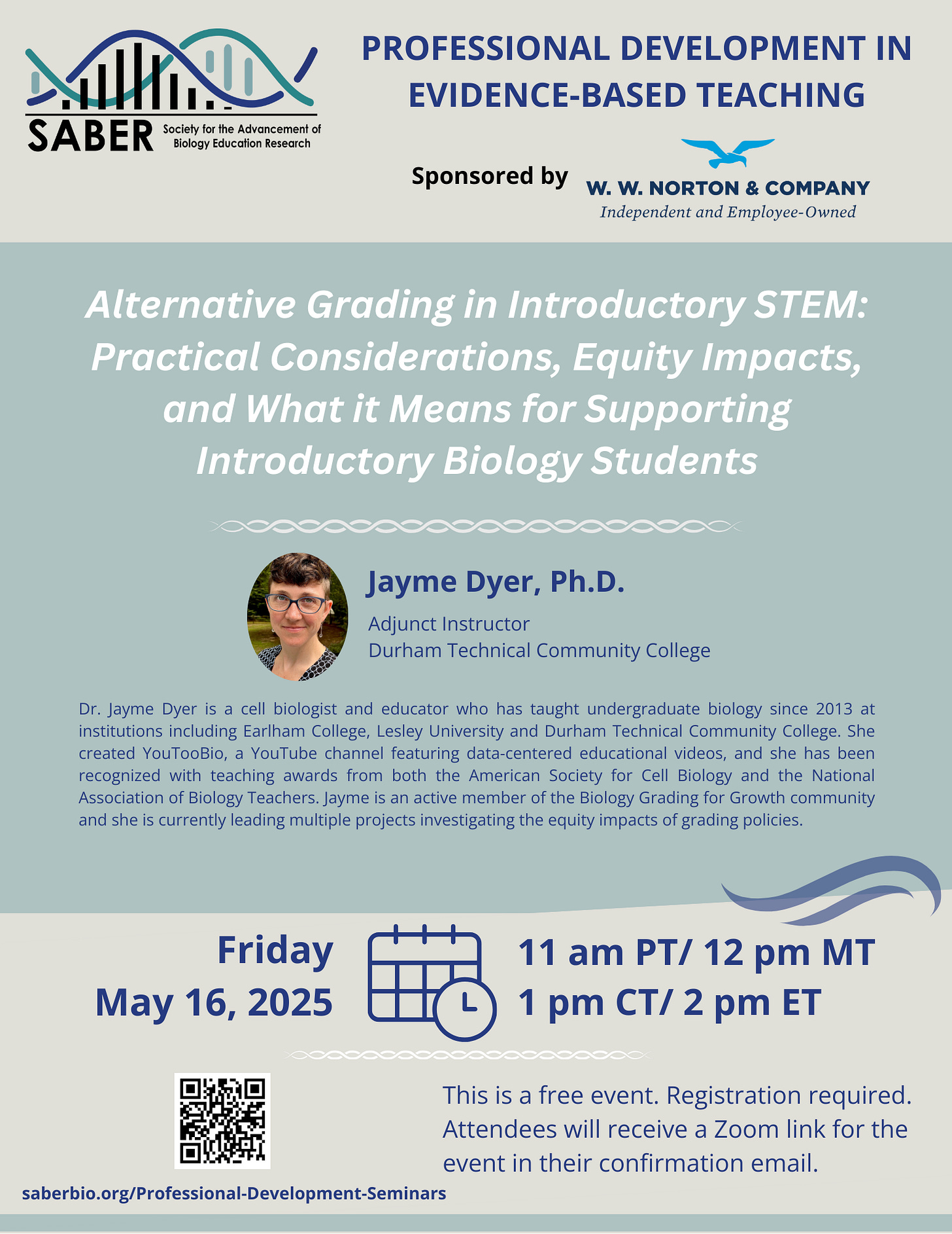 Image of flyer announcing the webinar