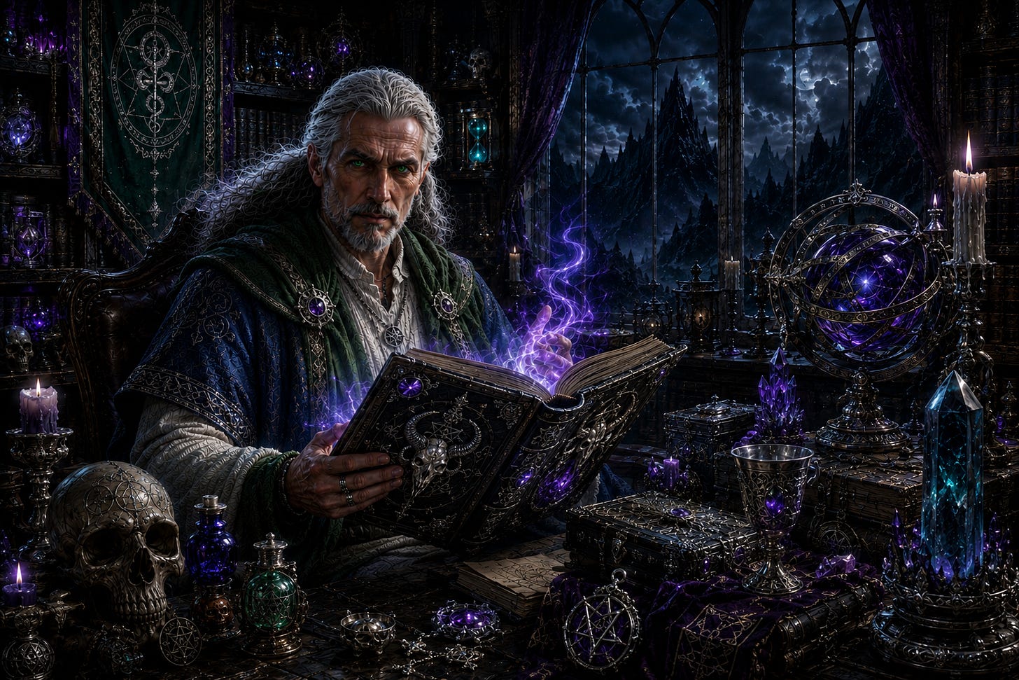 Obryn Moonblood in his study