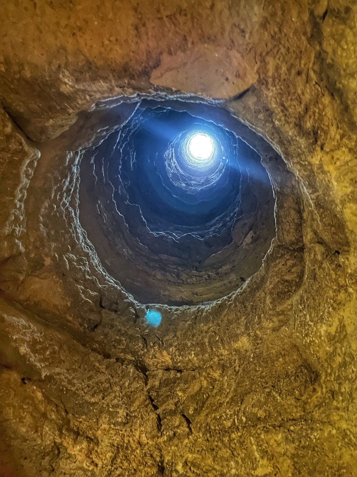 Paris catacombs - well shaft where bones were dropped