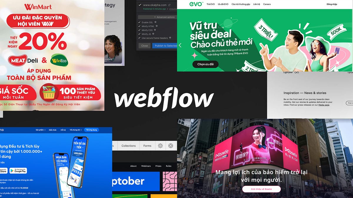 Một số công ty dùng nocode Webflow ở Việt Nam
