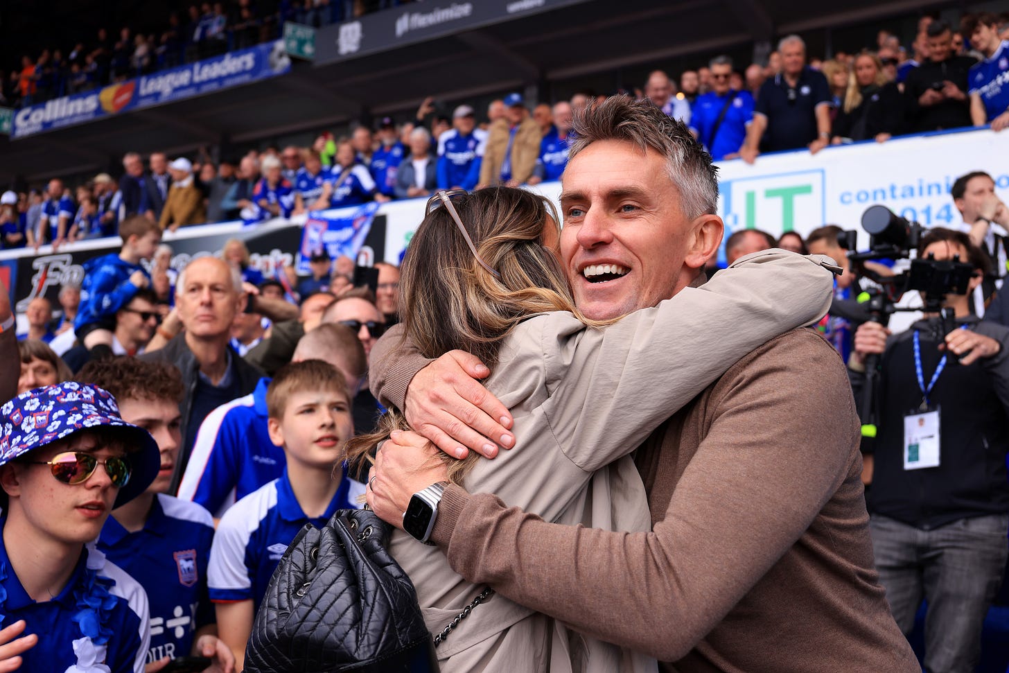 Kieran McKenna pictured celebrating Ipswich Town's promotion to the Premier League earlier this month. Kieran McKenna pictured celebrating Ipswich Town's promotion to the Premier League earlier this month.