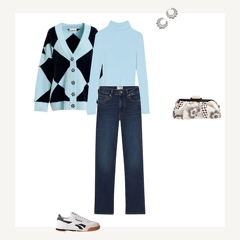 Capsule items for the Winter palette and a selection of resulting outfits