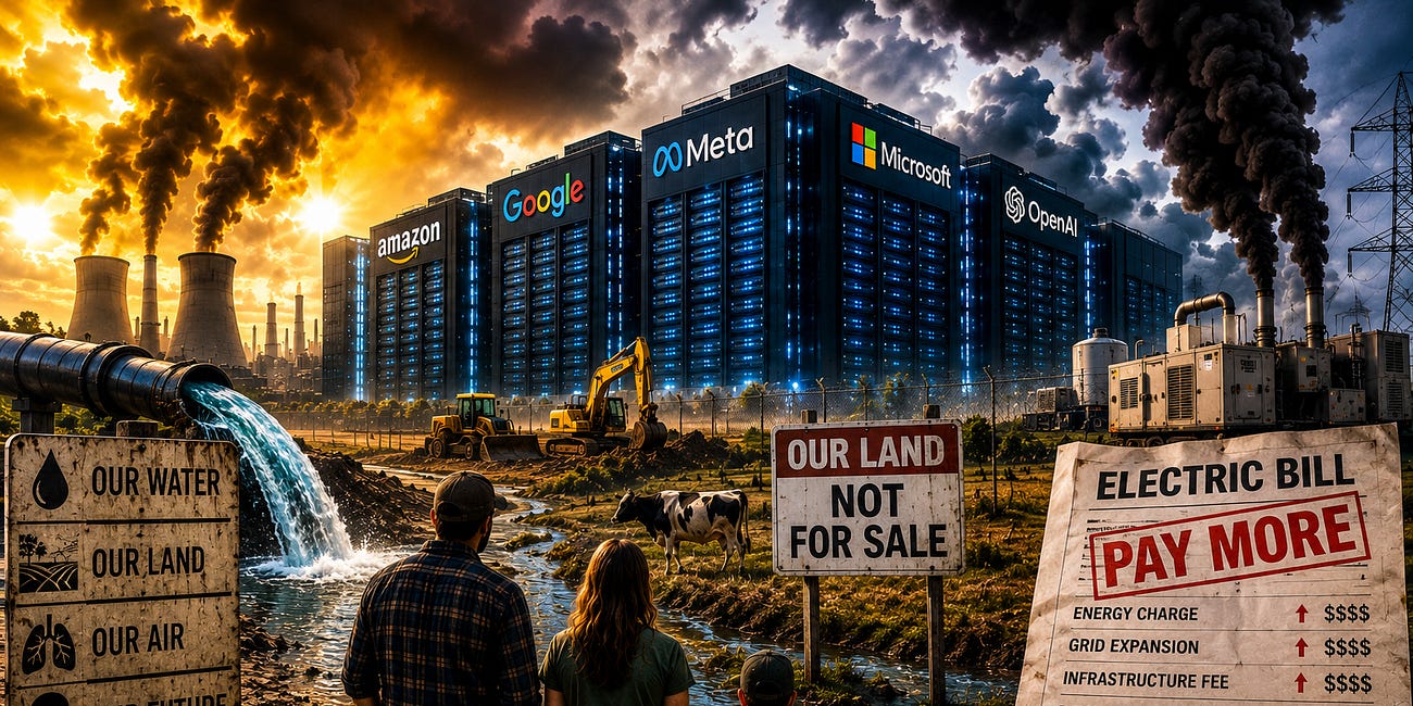 Big Tech Is Coming For Your Water, Your Land, Your Lungs, and Your Electric Bill