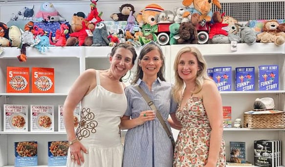 Jackie, Jules, and Kirsten celebrating beach reads during a prior year! Jackie, Jules, and Kirsten celebrating beach reads during a prior year!