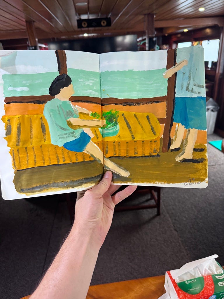 Indonesia surf trip sketchbook by Alimo