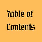 Table of Contents
