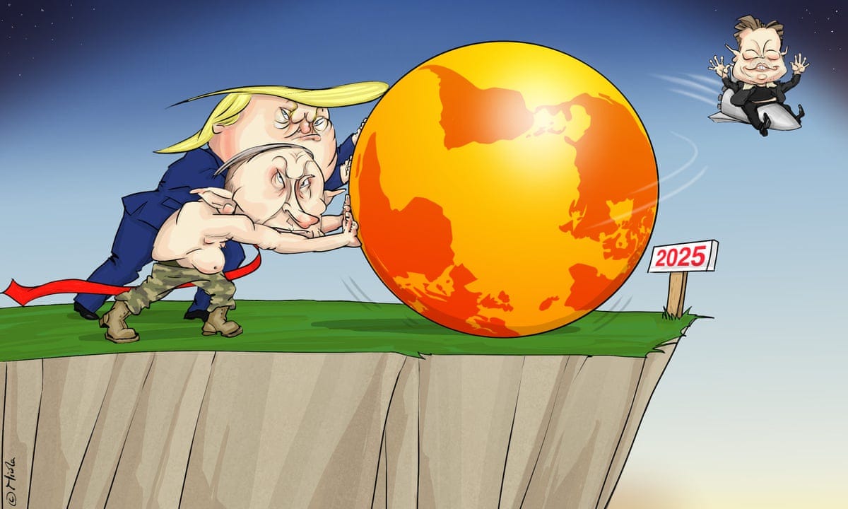 Nicola Jennings on Putin, Trump and Musk's impact on world politics this  year – cartoon | Nicola Jennings | The Guardian