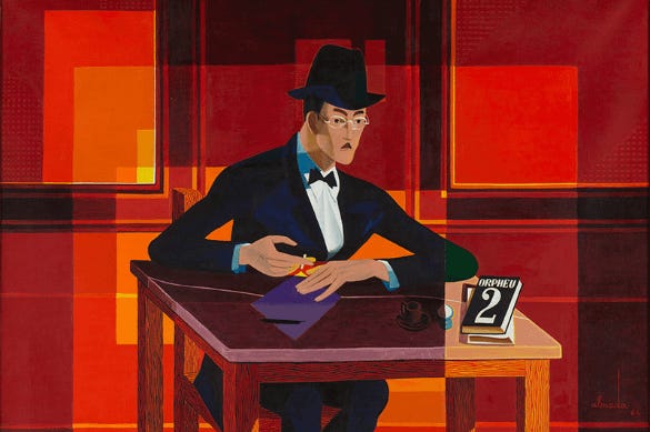 r/ArtHistory - What is this style of painting? (Portrait of Fernando Pessoa (1964) by José de Almada Negreiro) r/ArtHistory - What is this style of painting? (Portrait of Fernando Pessoa (1964) by José de Almada Negreiro)