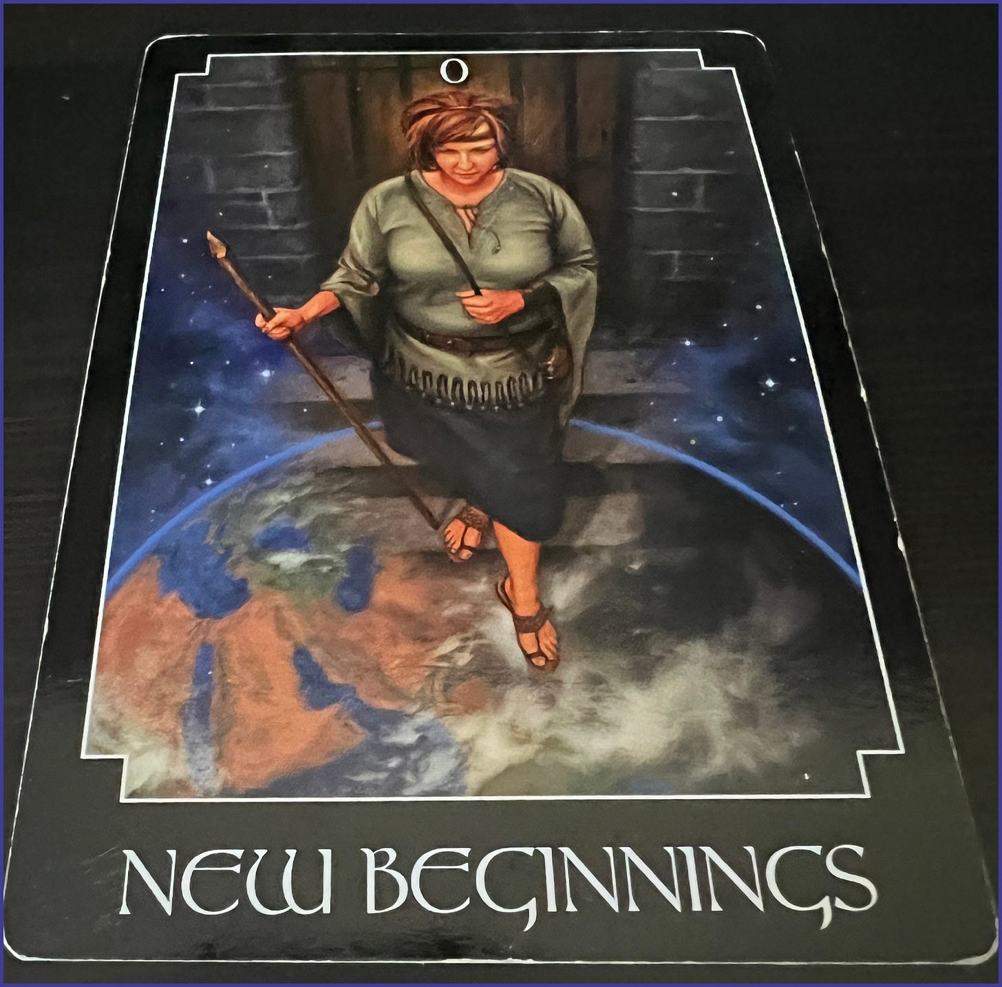 The New Beginnings (Fool Card) Card from John Holland's Psychic Tarot Deck