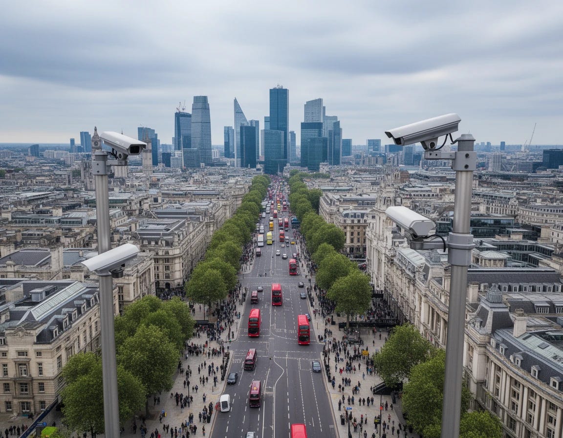 Cameras everywhere in London, mass surveillance with cameras on every pole