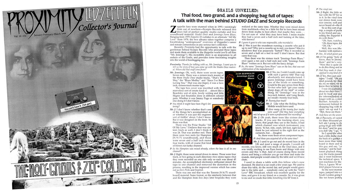 The Record Store Years (Side Trip): Bootleg CDs – The Story of Two