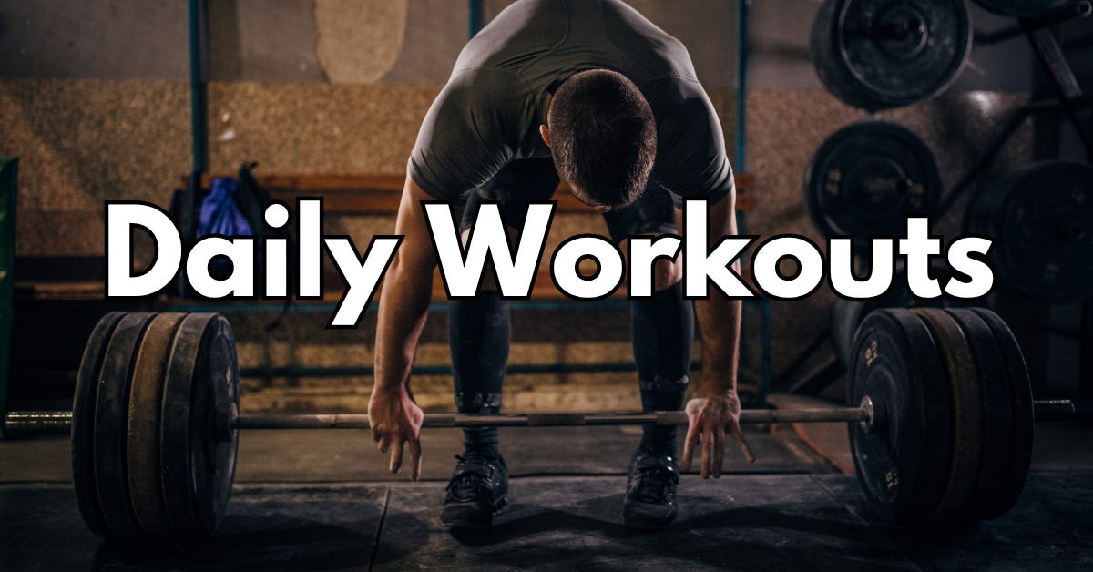 Workout Routunes For The Week Daily Workouts PLUS 10/27/26