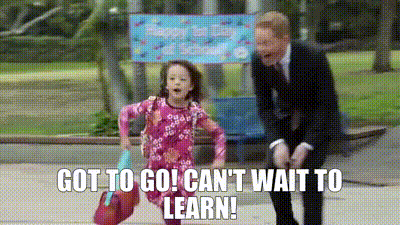 YARN | Got to go! Can't wait to learn! | Modern Family (2009) - S05E02  First Days | Video clips by quotes | 1ffacccd | 紗