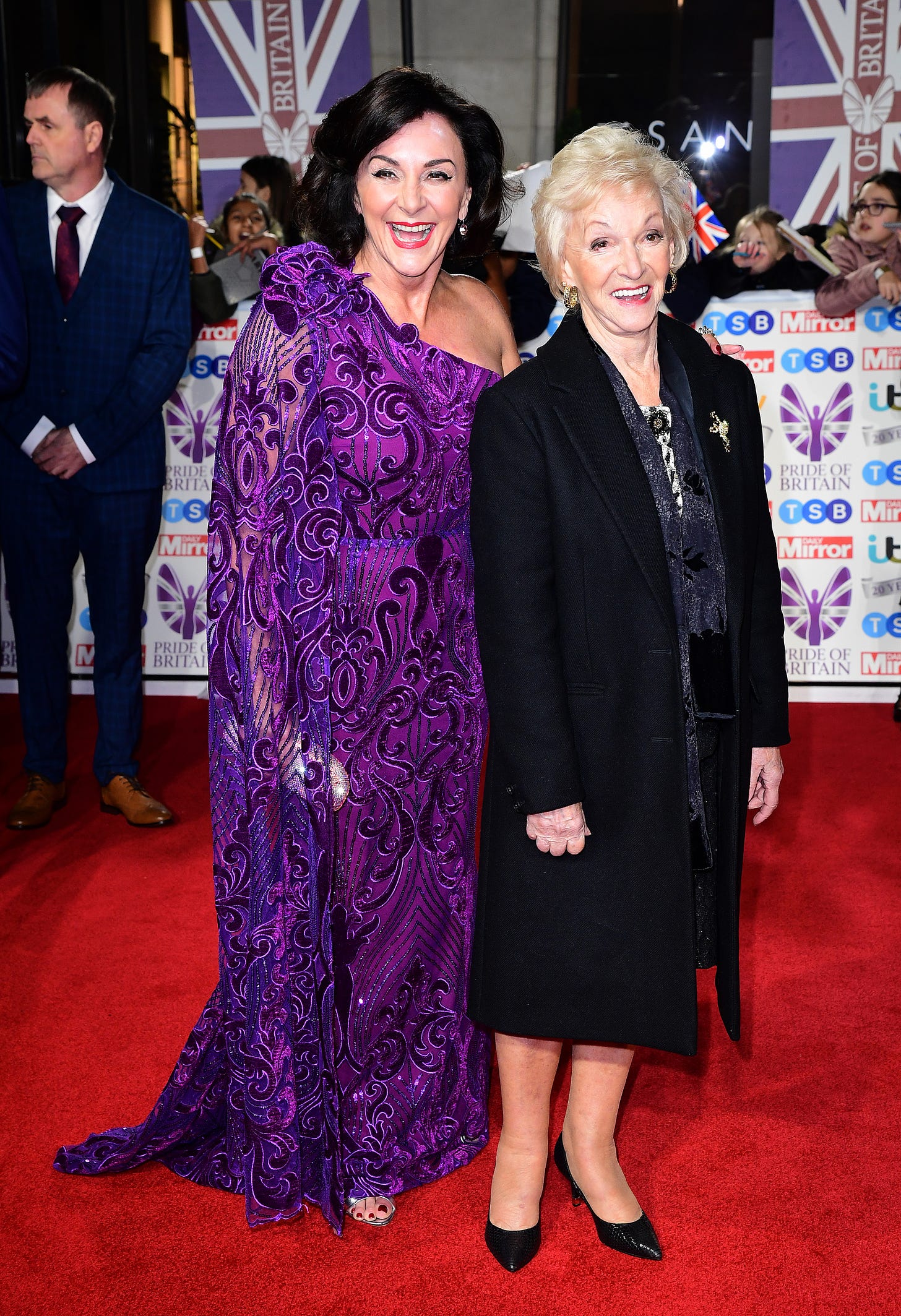 Shirley Ballas and Audrey Rich arriving for the Pride of Britain Awards held at the The Grosvenor House Hotel, London.