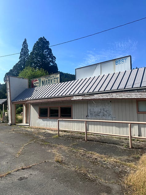scenes of decay from a new form ghost town.