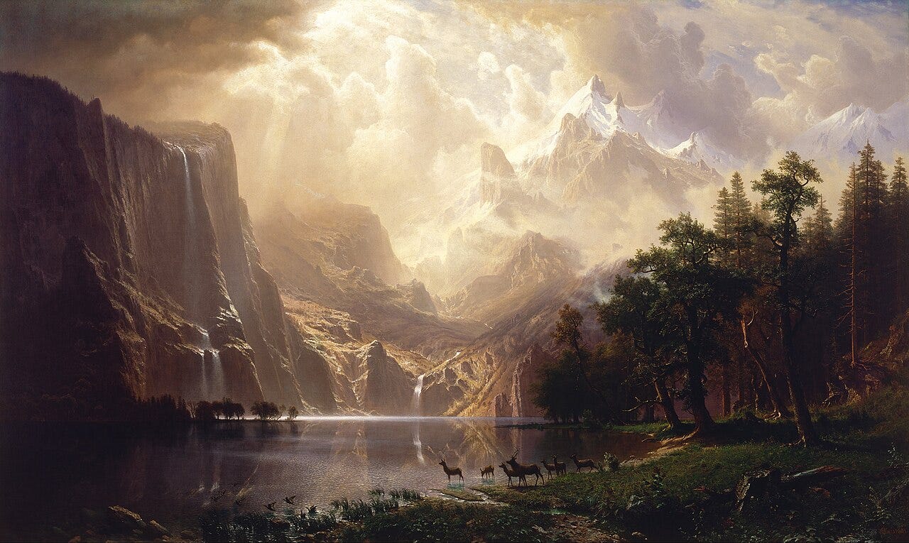 Among the Sierra Nevada, California, Albert Bierstadt, 1868 Among the Sierra Nevada, California, Albert Bierstadt, 1868