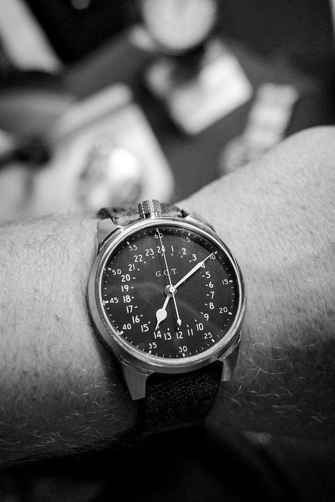 Watches on display at WindUp Chicago - Sunflowerman, Artefkt, Vortic, Citizen, Astor & Banks, Marathon, SpaceOne, and Benrus