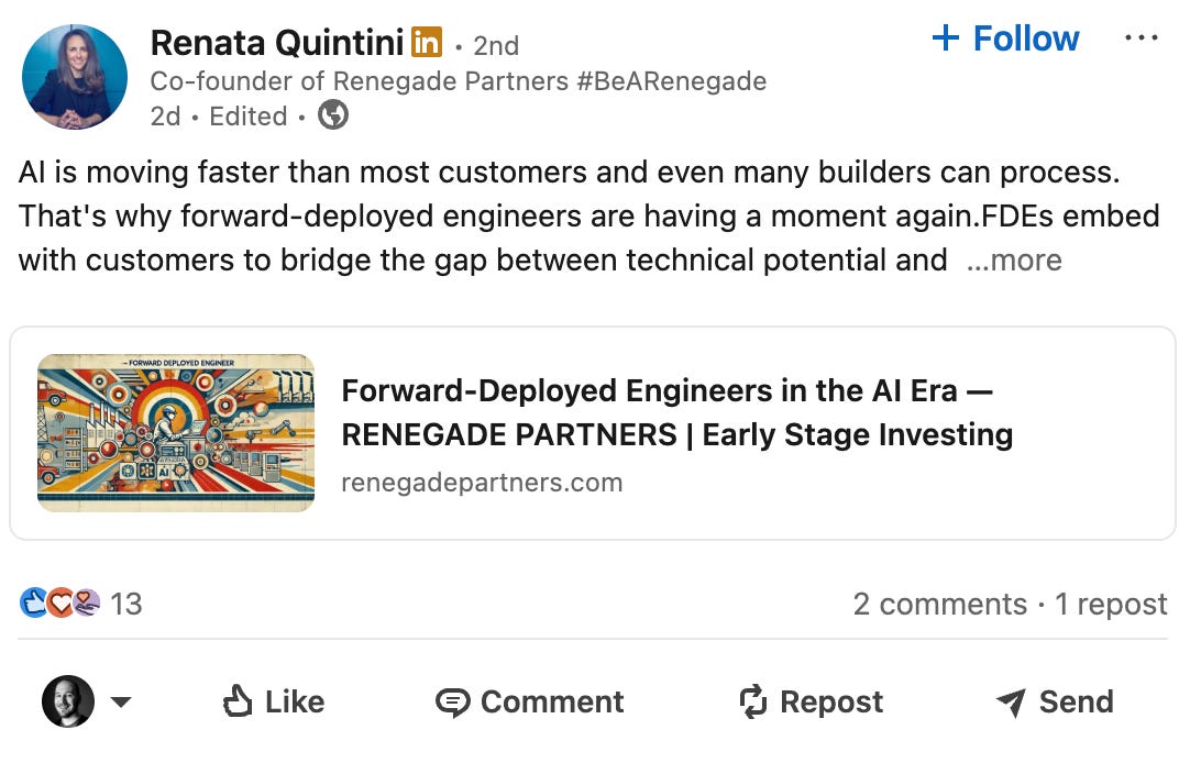 How to hire forward deployed engineers for your AI startup.