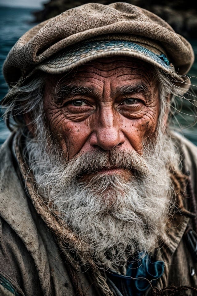 Portrait of an old fisherman... : r/leonardoai