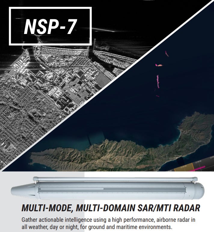 This powerful radar sensor is also on board the aircraft (IMSAR photo/graphic) This powerful radar sensor is also on board the aircraft (IMSAR photo/graphic)