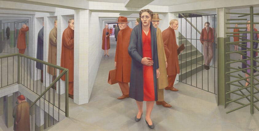 George Tooker, The Subway, 1950. Whitney Museum of American Art, New York. George Tooker, The Subway, 1950. Whitney Museum of American Art, New York.