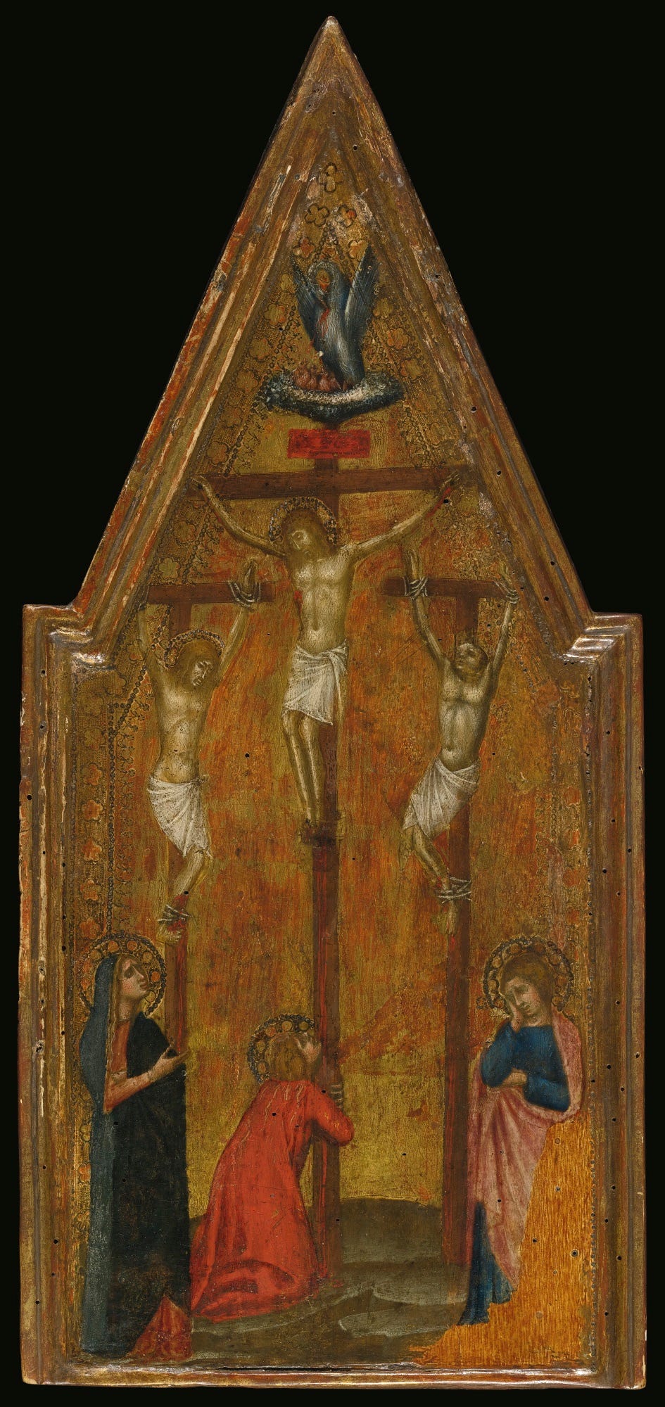 Gold ground panel with burnished gilding Gold ground panel with burnished gilding
