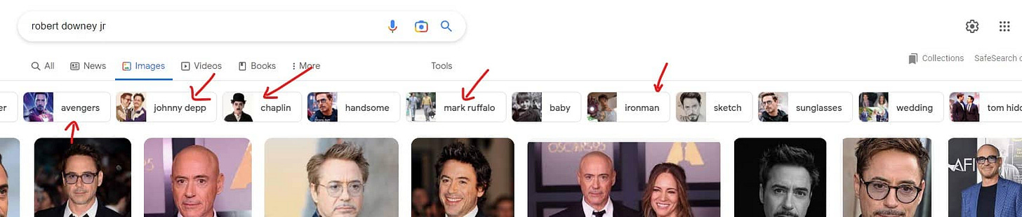 Using Google images to find related entities Using Google images to find related entities