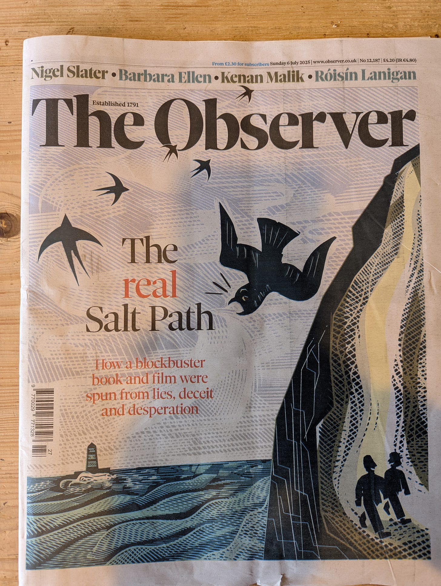 Observer cover, 'Salt Path' exposé Observer cover, 'Salt Path' exposé