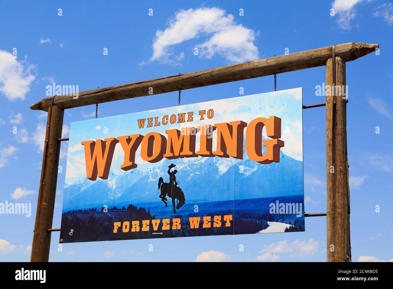 Welcome to Wyoming sign on Interstate 25, Cheyenne,Wyoming,USA Stock Photo  - Alamy