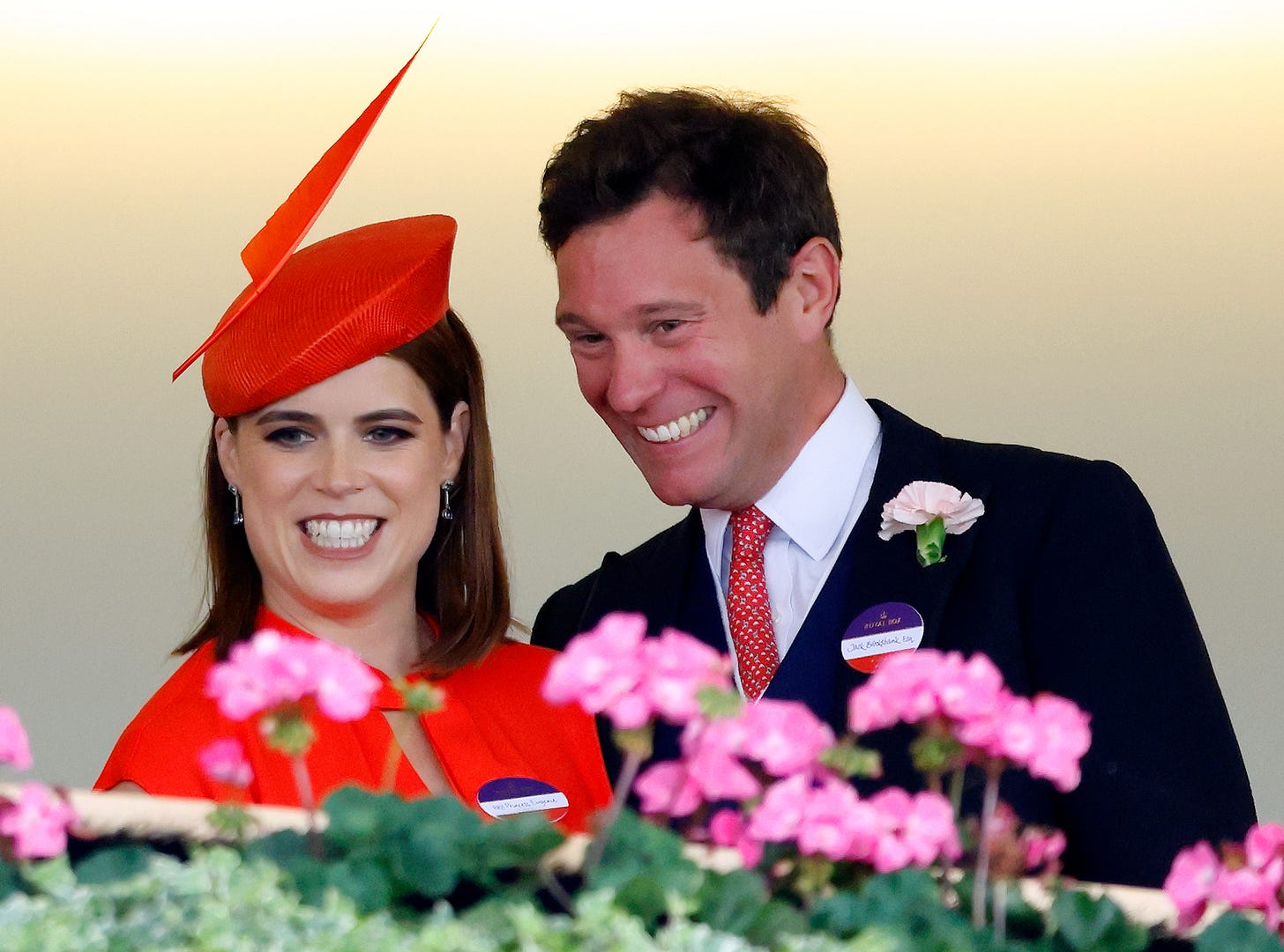 Princess Eugenie and Jack Brooksbank smiling together
