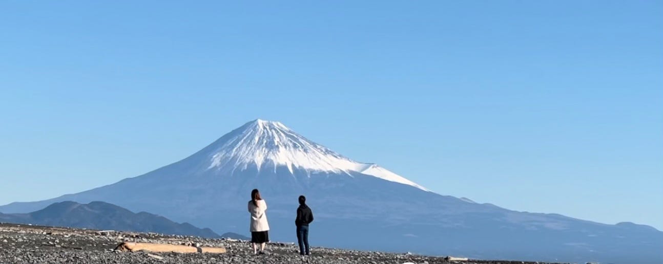 富士山は三保の松原から。