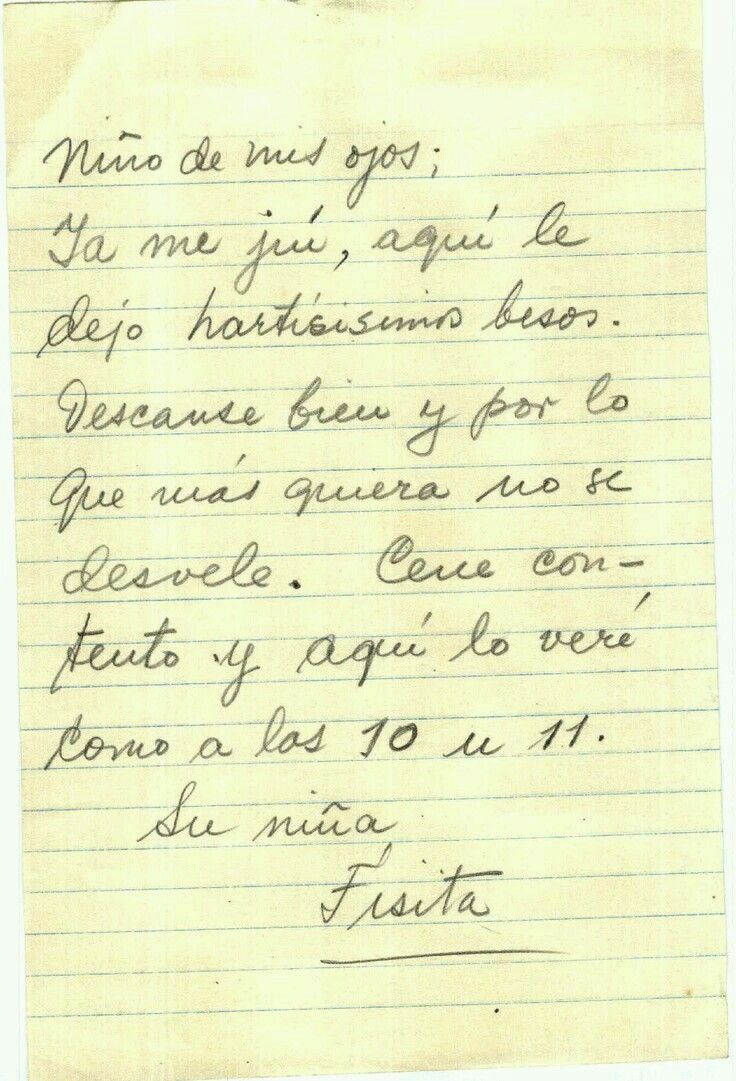 This may contain: a piece of paper with writing on it that has been written in spanish and english This may contain: a piece of paper with writing on it that has been written in spanish and english