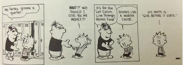 Edumacation with Calvin and Hobbes: Calvin's Tuition – AFSCME 3299