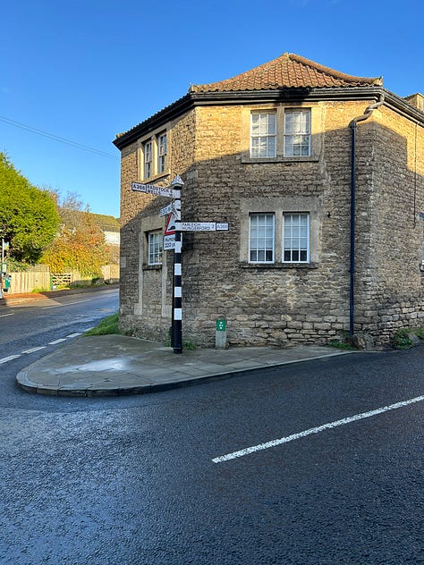 The other 3 corners of the crossroads at Norton St Philip. The Fleur De Lys Pub, The Plaine Hotel and numbers 1-3 Farleigh Road. Images: Roland's Travels
