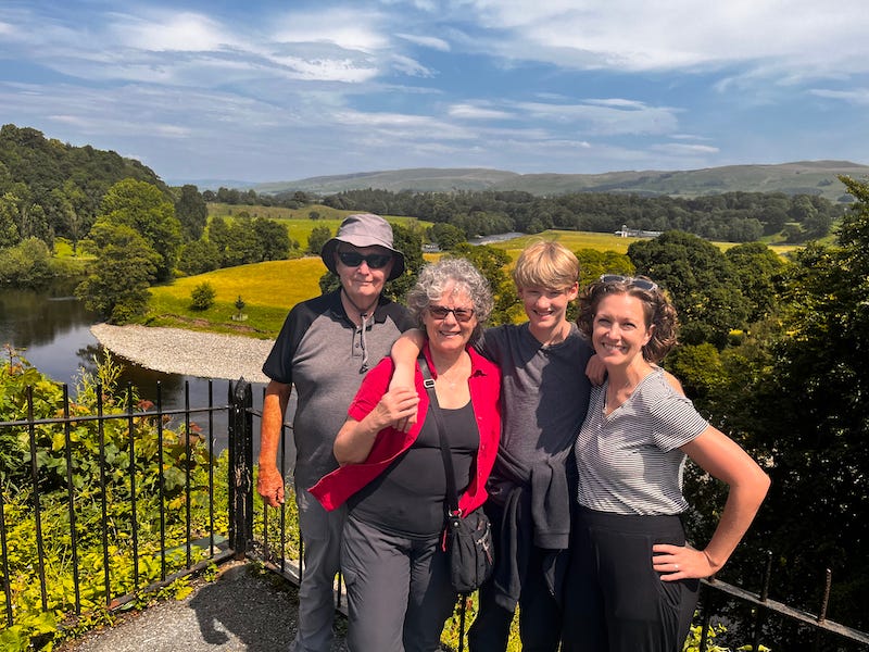 2025-6-20 Our little troop at Ruskin’s view, photo by Nikki Taylor